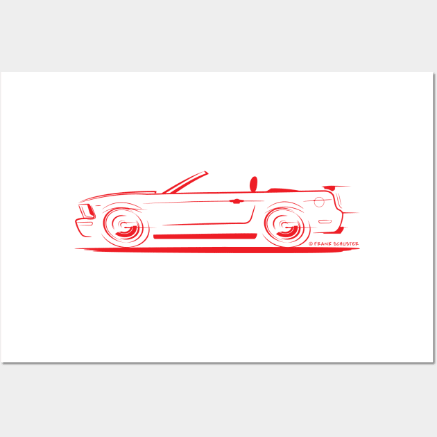 Speedy 2005-2014 Mustang Convertible GT Wall Art by PauHanaDesign